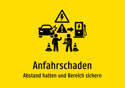Anfahrschaden - Abstand halten und Bereich sichern