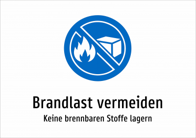 Brandlast vermeiden - Keine brennbaren Stoffe lagern
