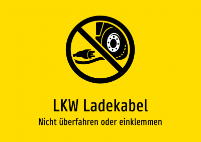 LKW Ladekabel - Nicht überfahren oder einklemmen