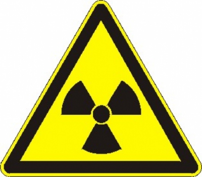 Warnung vor radioaktiven Stoffen oder ionisierenden Strahlen