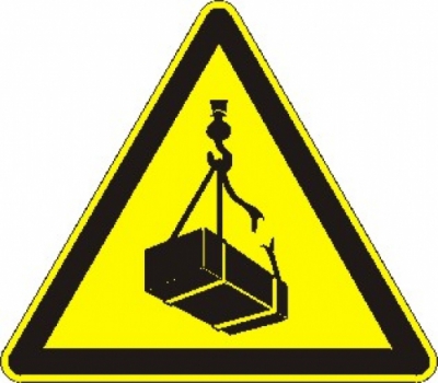 Warnung vor schwebender Last