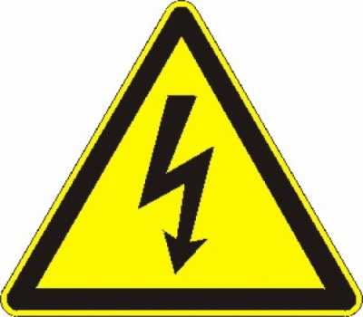 Warnung vor gefährlicher elektr. Spannung