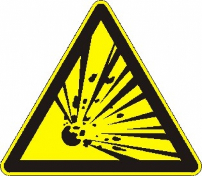 Warnung vor explosionsgefährlichen Stoffen