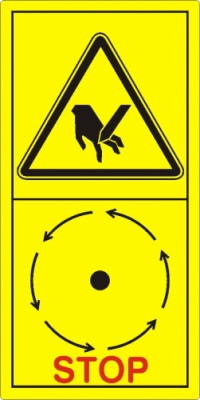 Achtung vor rotierendem Messer!