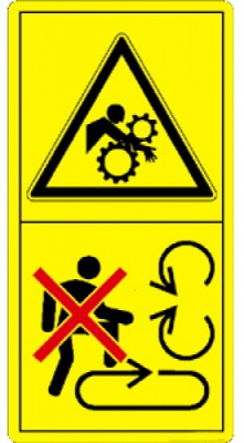 Bei laufendem Motor Ladefläche nicht betreten