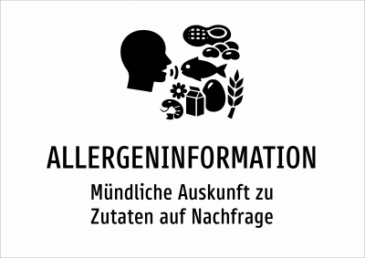 ALLERGENINFORMATION - Mündliche Auskunft zu Zutaten auf Nachfrage