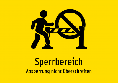 Sperrbereich - Absperrung nicht überschreiten