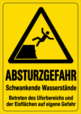 Absturzgefahr - Schwankende Wasserstände