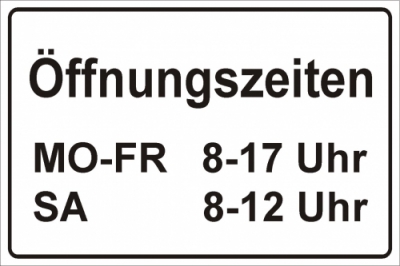 Öffnungszeiten