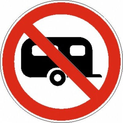 Für Anhänger verboten