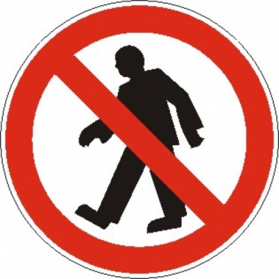 Für Fußgänger verboten