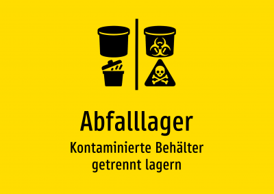 Abfalllager - Kontaminierte Behälter getrennt lagern