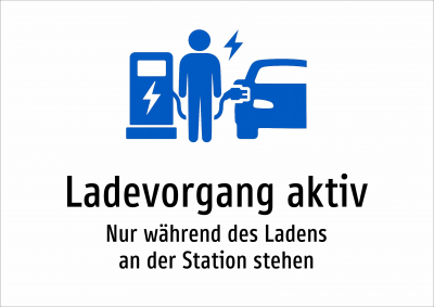 Ladevorgang aktiv - Nur während des Ladens an der Station stehen