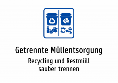 Getrennte Müllentsorgung - Recycling und Restmüll sauber trennen