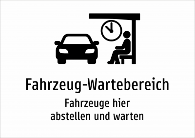 Fahrzeug-Wartebereich - Fahrzeuge hier abstellen und warten