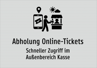 Abholung Online-Tickets - Schneller Zugriff im Außenbereich Kasse