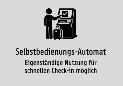 Selbstbedienungs-Automat - Eigenständige Nutzung für schnellen Check-in möglich