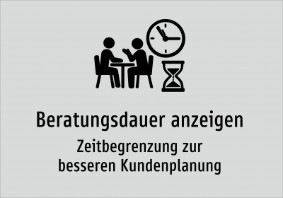 Beratungsdauer anzeigen - Zeitbegrenzung zur besseren Kundenplanung