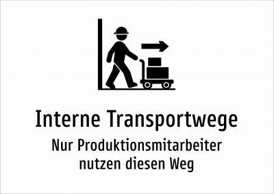 Interne Transportwege - Nur Produktionsmitarbeiter nutzen diesen Weg