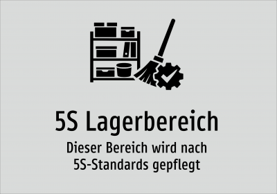 5S Lagerbereich - Dieser Bereich wird nach 5S-Standards gepflegt