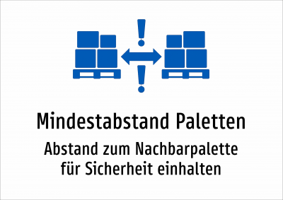 Mindestabstand Paletten - Abstand zum Nachbarpalette für Sicherheit einhalten
