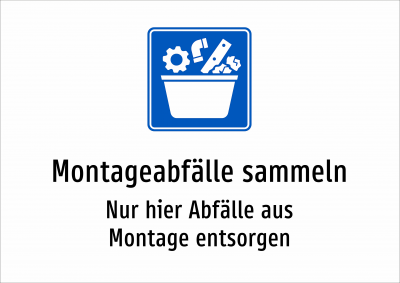 Montageabfälle sammeln - Nur hier Abfälle aus Montage entsorgen