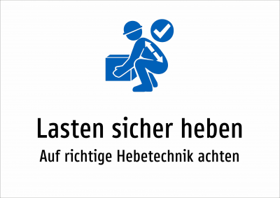 Lasten sicher heben - Auf richtige Hebetechnik achten