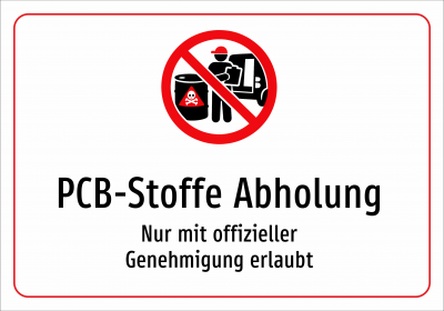 PCB-Stoffe Abholung - Nur mit offizieller Genehmigung erlaubt