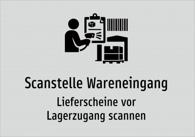 Scanstelle Wareneingang - Lieferscheine vor Lagerzugang scannen