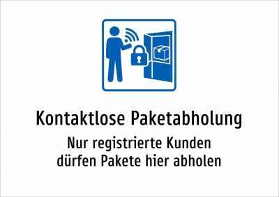 Kontaktlose Paketabholung - Nur registrierte Kunden dürfen Pakete hier abholen