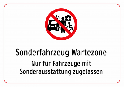 Sonderfahrzeug Wartezone - Nur für Fahrzeuge mit Sonderausstattung zugelassen
