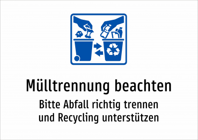 Mülltrennung beachten - Bitte Abfall richtig trennen und Recycling unterstützen
