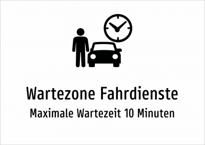 Wartezone Fahrdienste - Maximale Wartezeit 10 Minuten