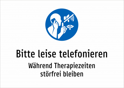 Bitte leise telefonieren - Während Therapiezeiten störfrei bleiben