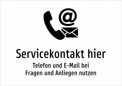 Servicekontakt hier - Telefon und E-Mail bei Fragen und Anliegen nutzen