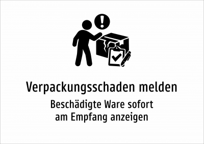 Verpackungsschaden melden - Beschädigte Ware sofort am Empfang anzeigen