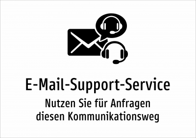 E-Mail-Support-Service - Nutzen Sie für Anfragen diesen Kommunikationsweg