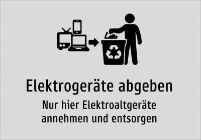 Elektrogeräte abgeben - Nur hier Elektroaltgeräte annehmen und entsorgen