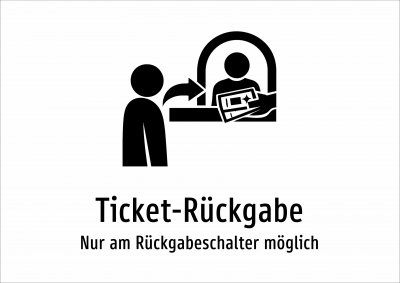 Ticket-Rückgabe - Nur am Rückgabeschalter möglich
