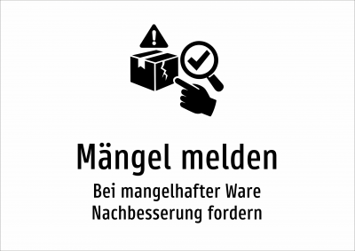 Mängel melden - Bei mangelhafter Ware Nachbesserung fordern