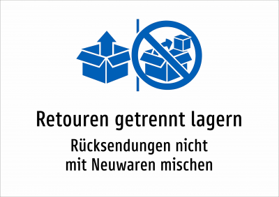 Retouren getrennt lagern - Rücksendungen nicht mit Neuwaren mischen