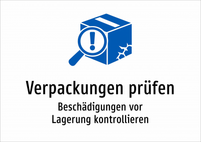 Verpackungen prüfen - Beschädigungen vor Lagerung kontrollieren