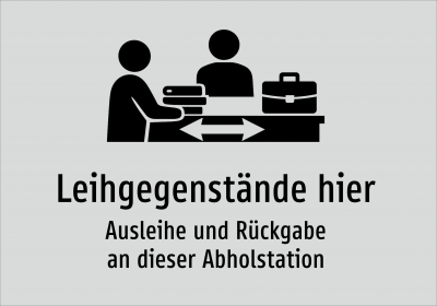 Leihgegenstände hier - Ausleihe und Rückgabe an dieser Abholstation