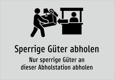 Sperrige Güter abholen - Nur sperrige Güter an dieser Abholstation abholen