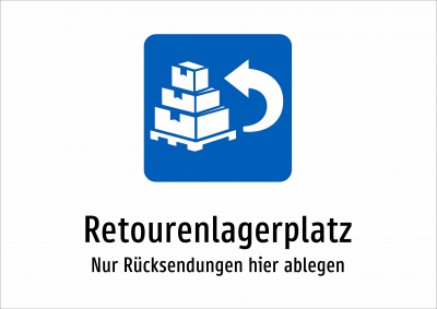 Retourenlagerplatz - Nur Rücksendungen hier ablegen