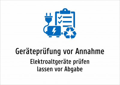 Geräteprüfung vor Annahme - Elektroaltgeräte prüfen lassen vor Abgabe