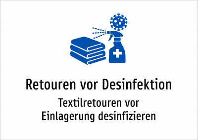 Retouren vor Desinfektion - Textilretouren vor Einlagerung desinfizieren
