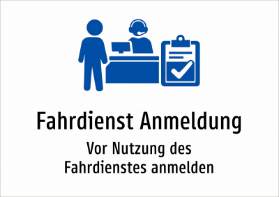 Fahrdienst Anmeldung - Vor Nutzung des Fahrdienstes anmelden
