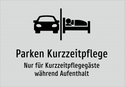 Parken Kurzzeitpflege - Nur für Kurzzeitpflegegäste während Aufenthalt