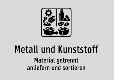 Metall und Kunststoff - Material getrennt anliefern und sortieren